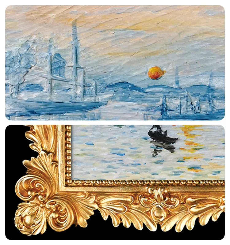 Framed DIY Art Gift Kit – Impressionist Sunrise Painting