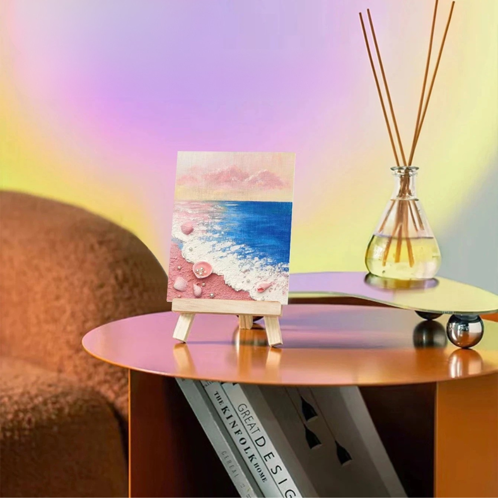 DIY 3D Beach Canvas – Pink Sunset Edition