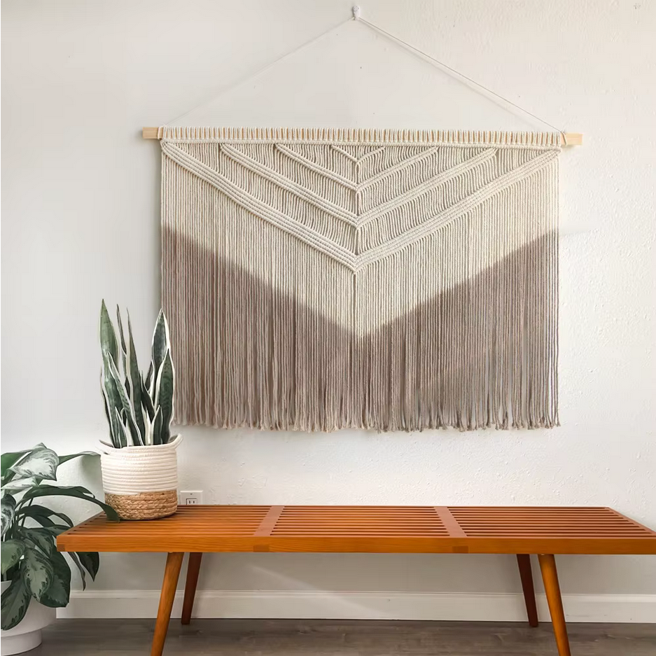 Desert Crest – Extra Large Geometric Macrame Wall Art - Art Wall Melbourne