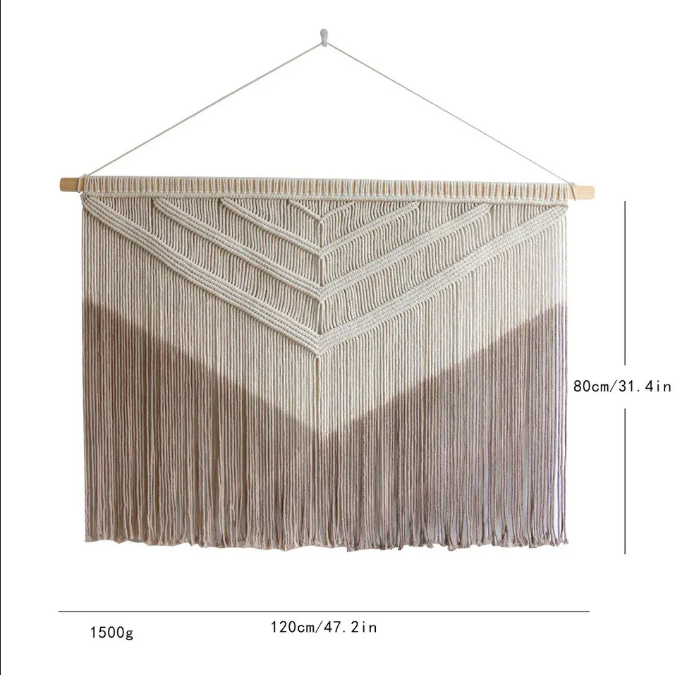 Desert Crest – Extra Large Geometric Macrame Wall Art - Art Wall Melbourne