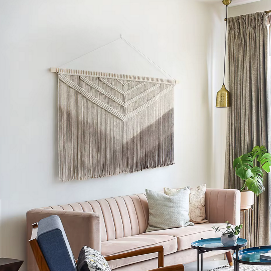 Desert Crest – Extra Large Geometric Macrame Wall Art - Art Wall Melbourne