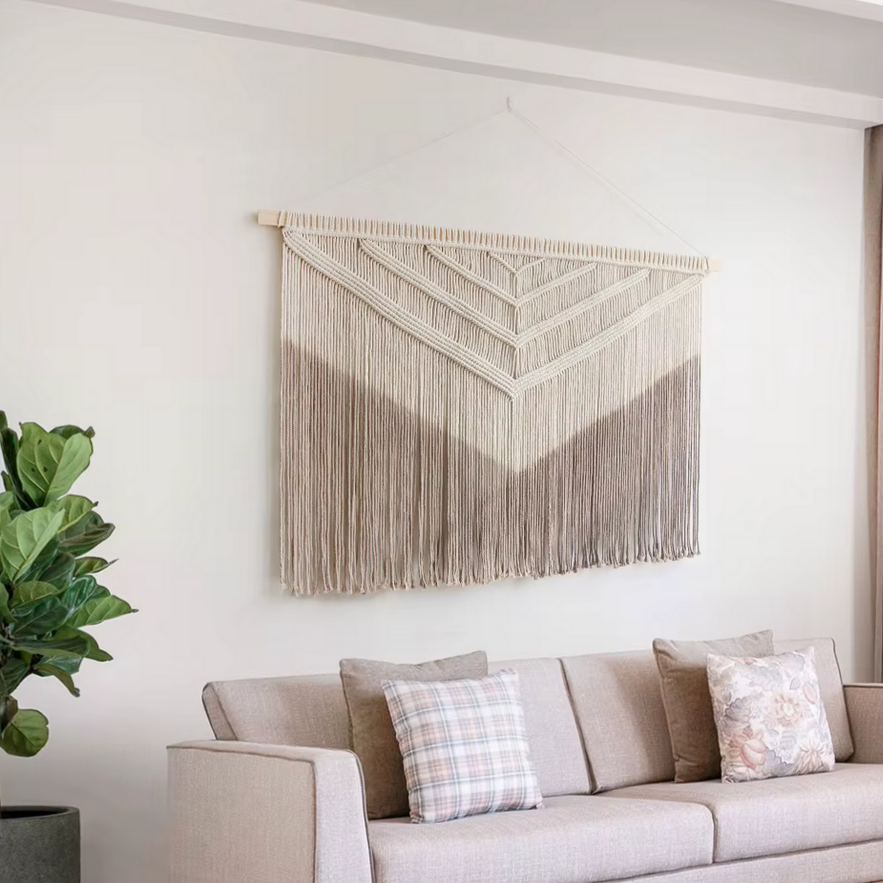Desert Crest – Extra Large Geometric Macrame Wall Art - Art Wall Melbourne