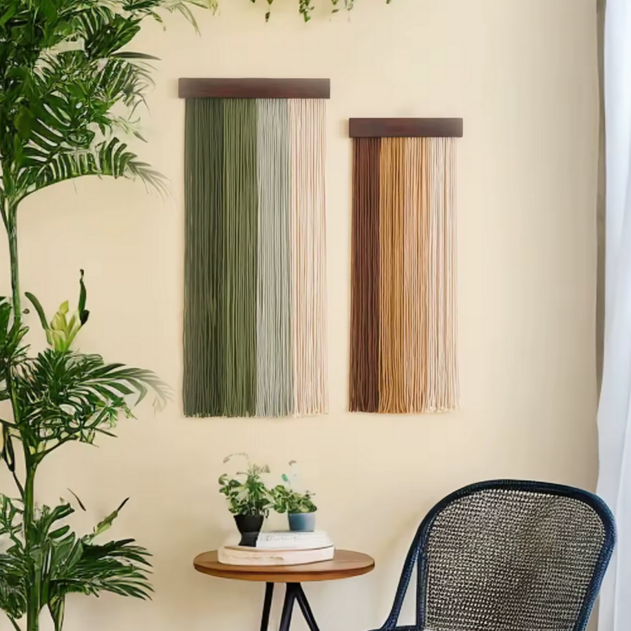 Gradient Flow – 2-Piece Boho Macrame Wall Art Set - Art Wall Melbourne