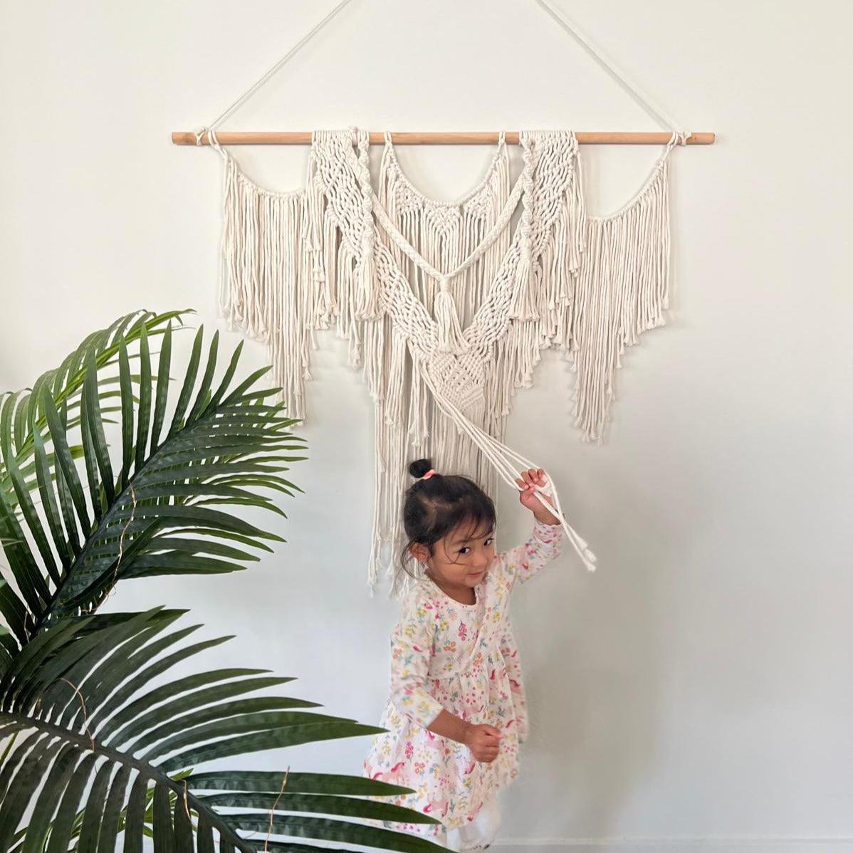 Stunning Macrame Wall Hanging Cotton Wall Art - artwallmelbourne