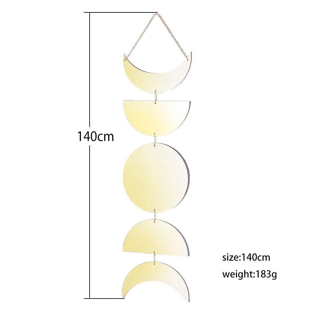 Boho Style Acrylic Gold Colour Moon Phase Garland Wall Art - Fansee Australia