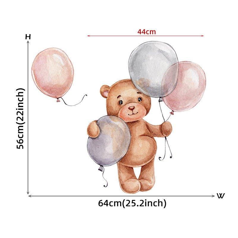 Baby Bear With Balloons Wall Stickers - Fansee Australia