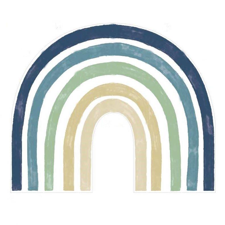 Extra Large Watercolour Blue Rainbow Fabric Wall Sticker - Fansee Australia