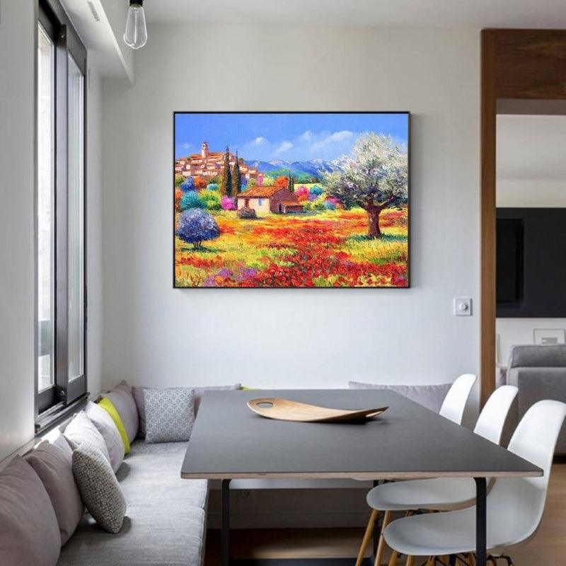 Colourful Flower Field Diamond Painting Kit - artwallmelbourne