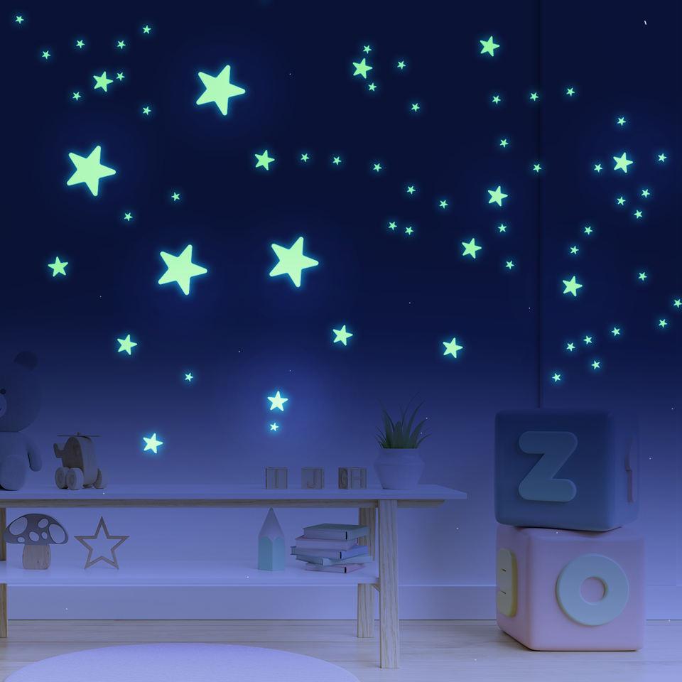 Glow In Dark Luminous Stars Wall Stickers - artwallmelbourne