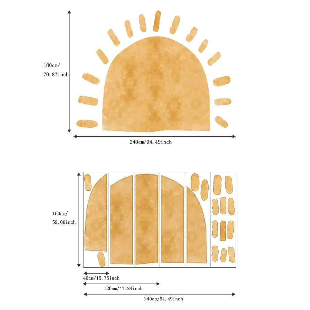 Boho Chic Sun Self-Adhesive Large Fabric Wall Decals - Fansee Australia