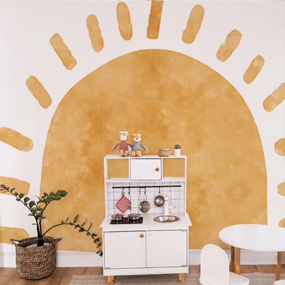 Boho Chic Sun Self-Adhesive Large Fabric Wall Decals - Fansee Australia