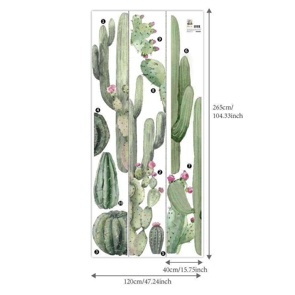 Large Fabric Golden Barrel Cactus Murals Wall Sticker - Fansee Australia