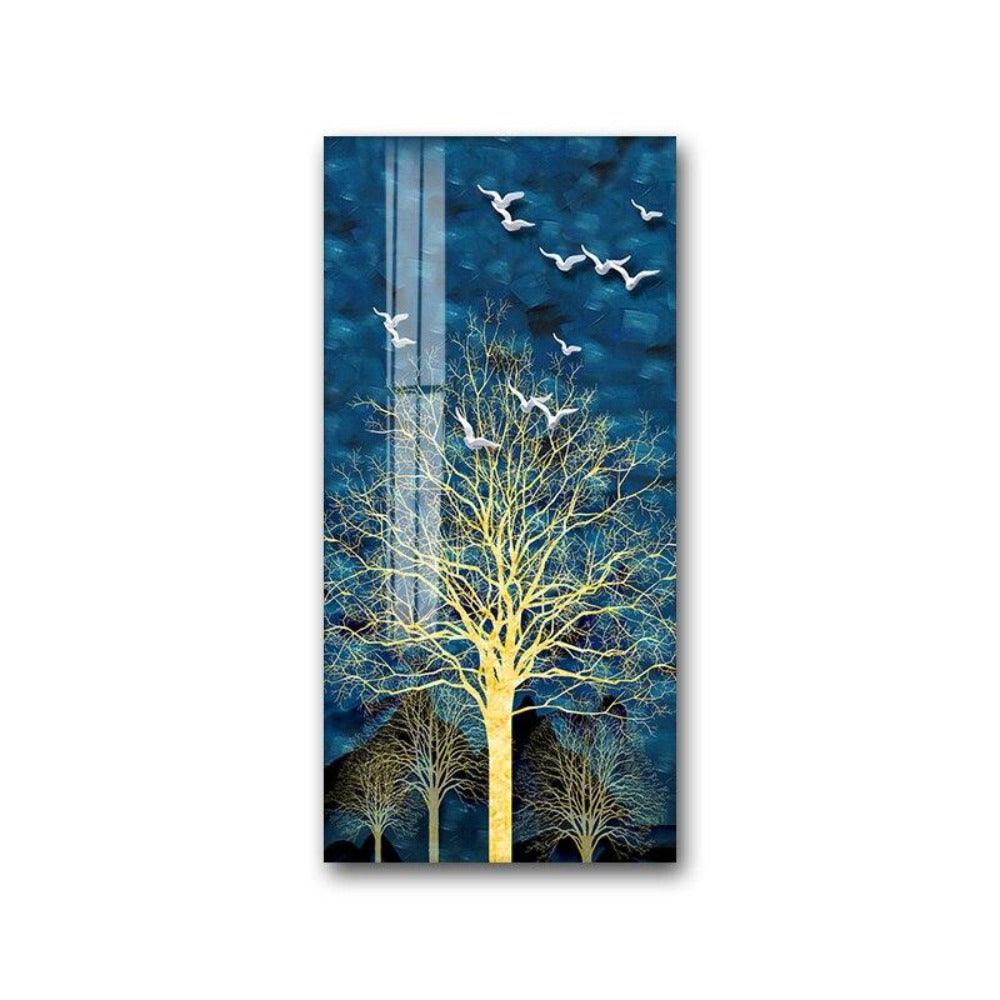 Golden Tree Wall Art Prints On Canvas - Fansee Australia