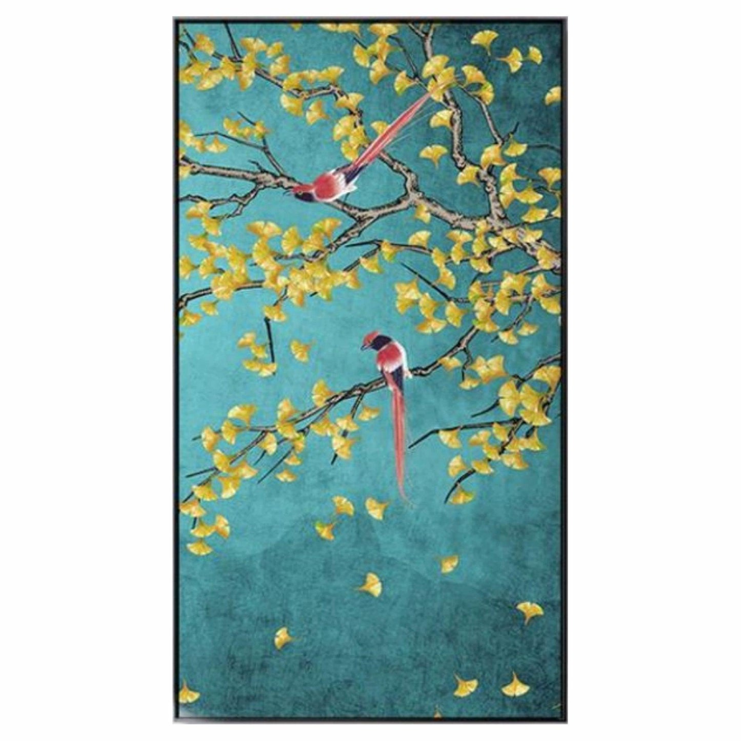 (70x120cm) Magpie Birds Framed Wall Art - Fansee Australia