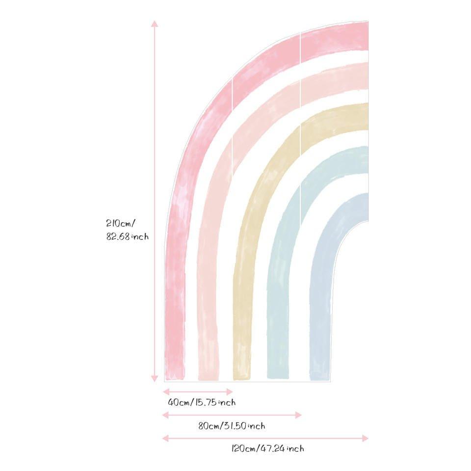 Extra Large Half Pink Rainbow Fabric Wall Stickers - Fansee Australia