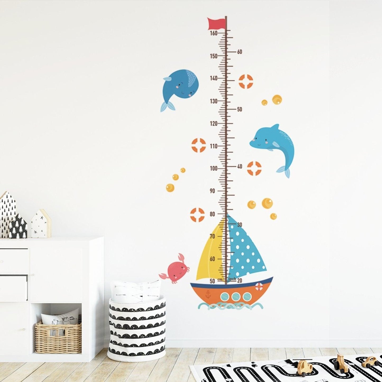Sailboat Growth Chart Wall Stickers - Fansee Australia