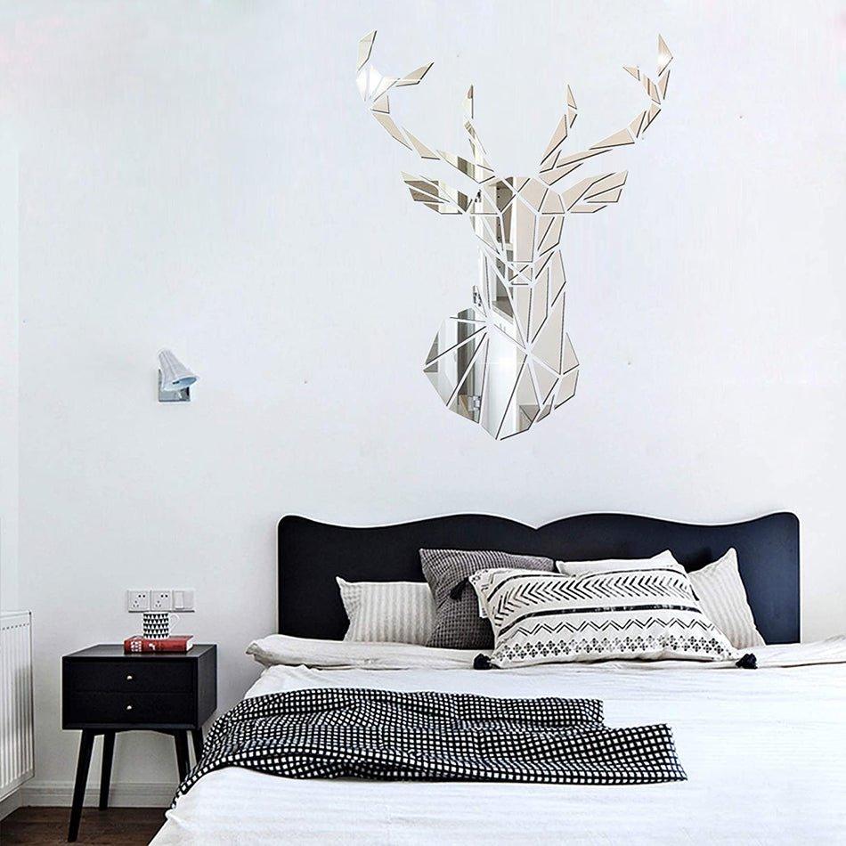 Deer Head Mirror Wall Decor Wall Stickers - Fansee Australia