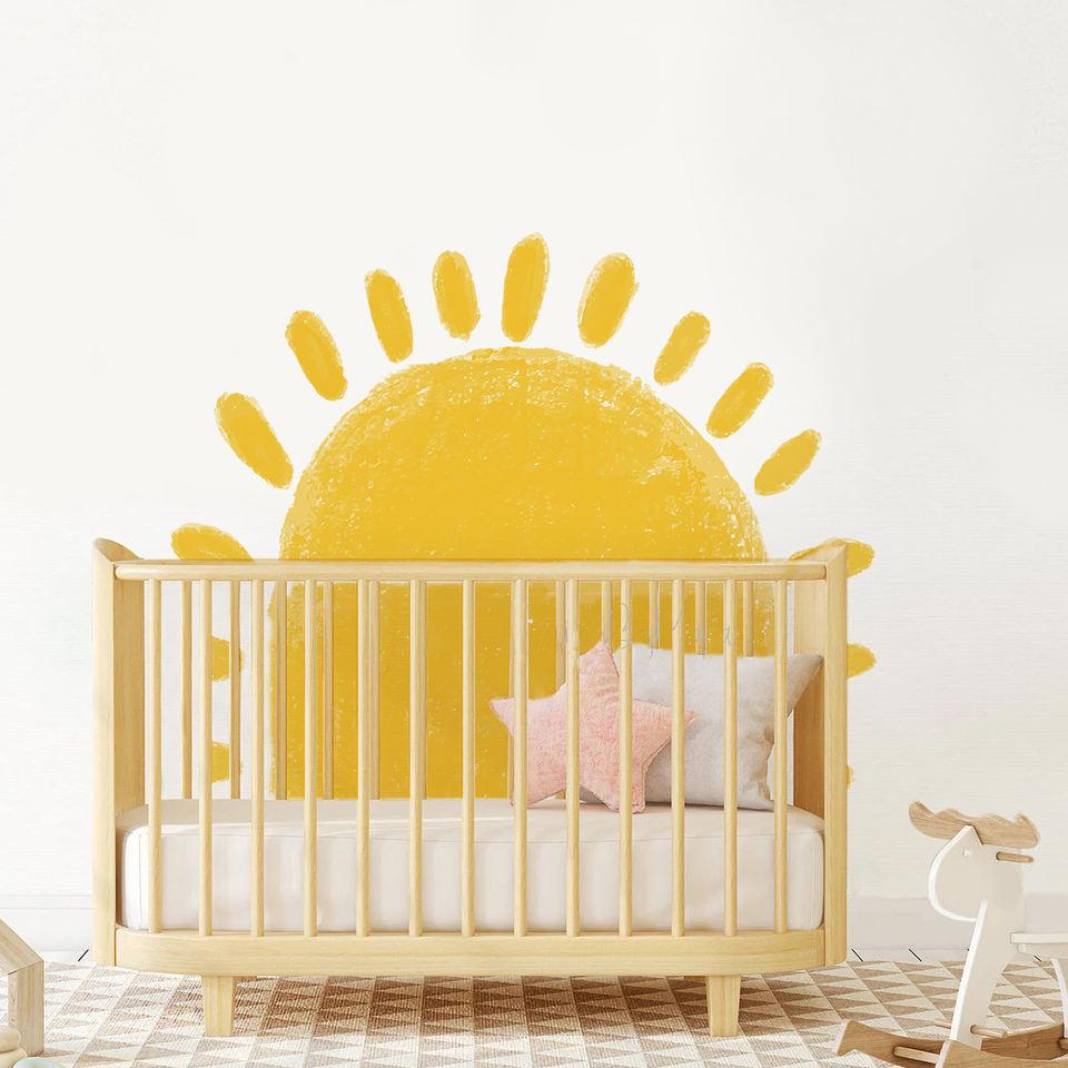 Spectacular Half Sun Peel And Stick Wall Sticker - artwallmelbourne