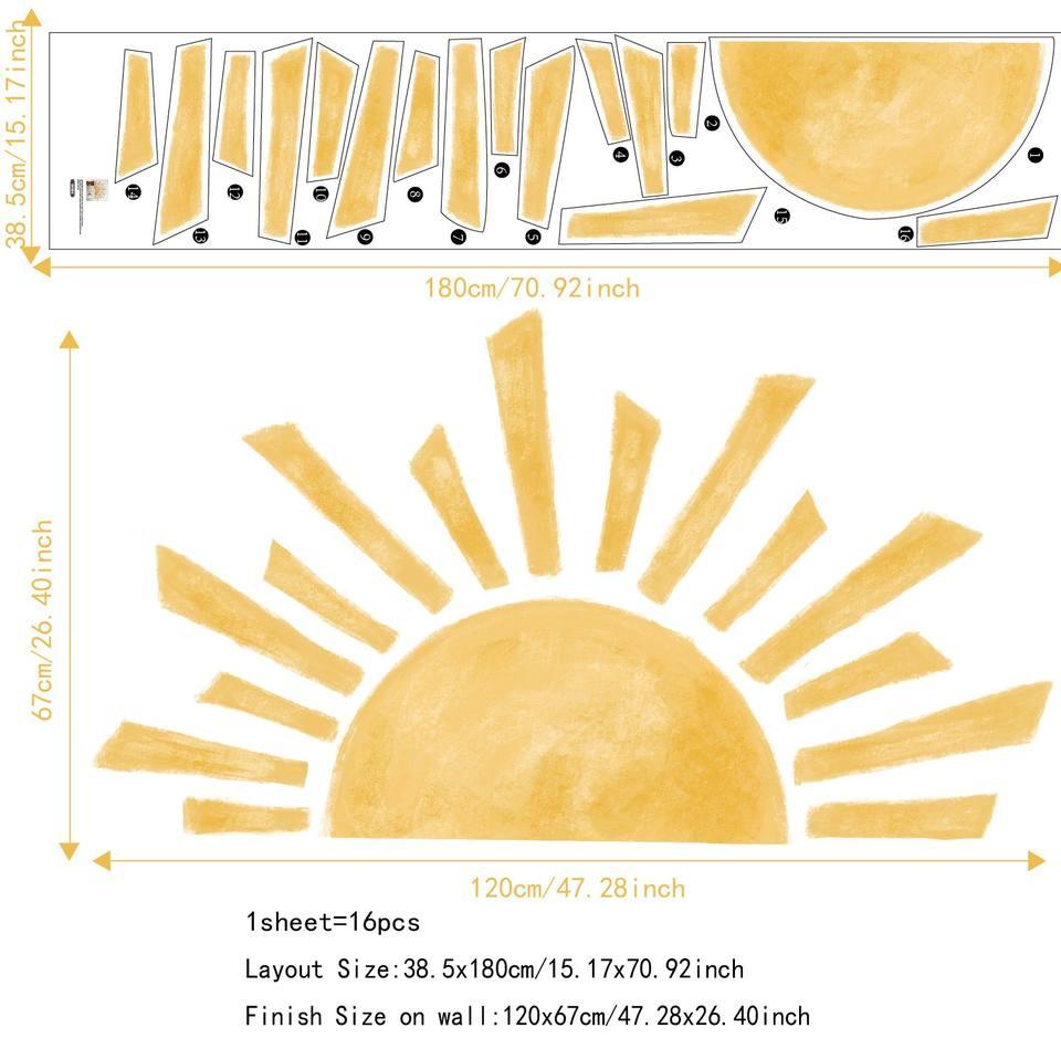 Sunrise Removable Peel And Stick PVC Wall Sticker - artwallmelbourne