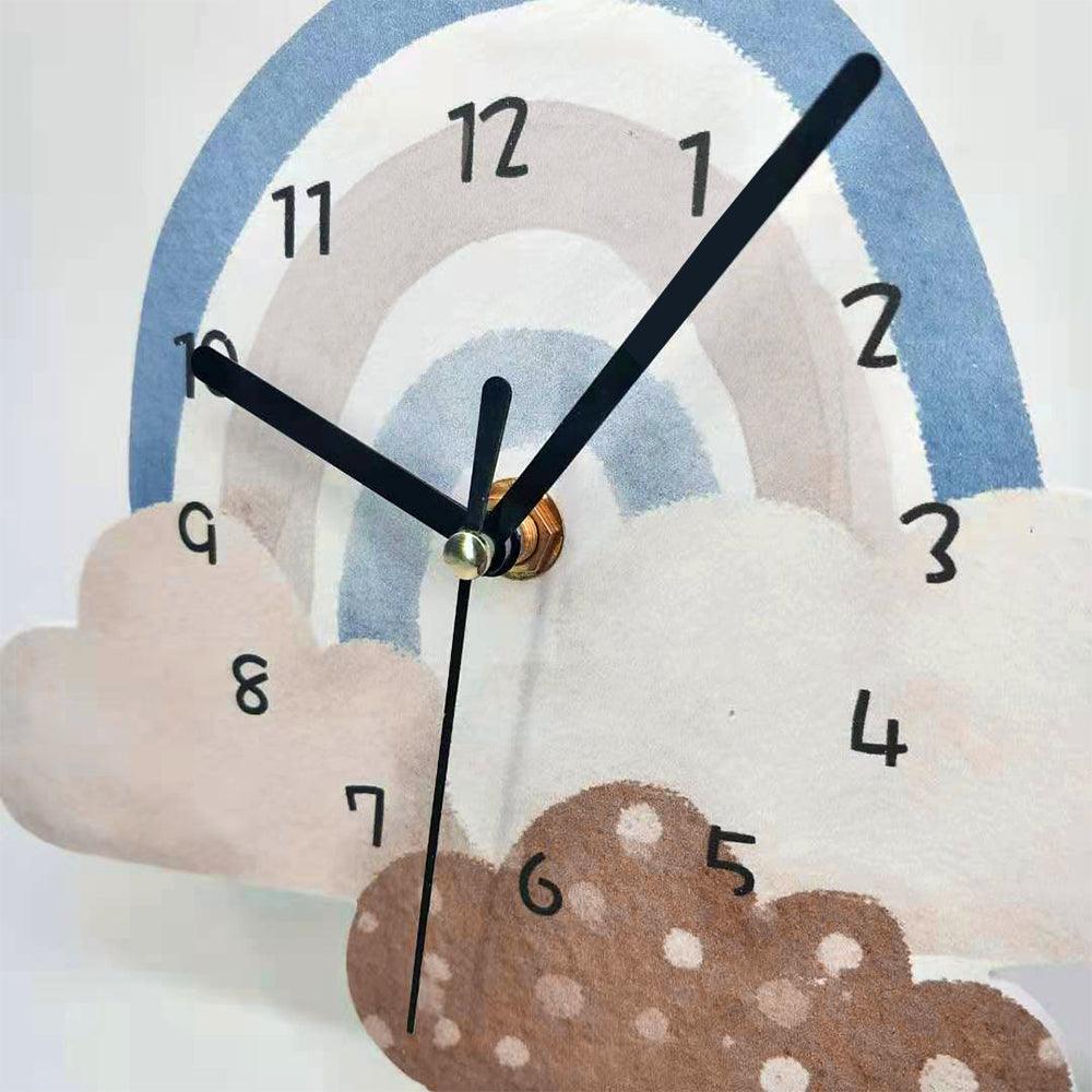 The Clouds Rainbow Kids Room Wall Clock - artwallmelbourne