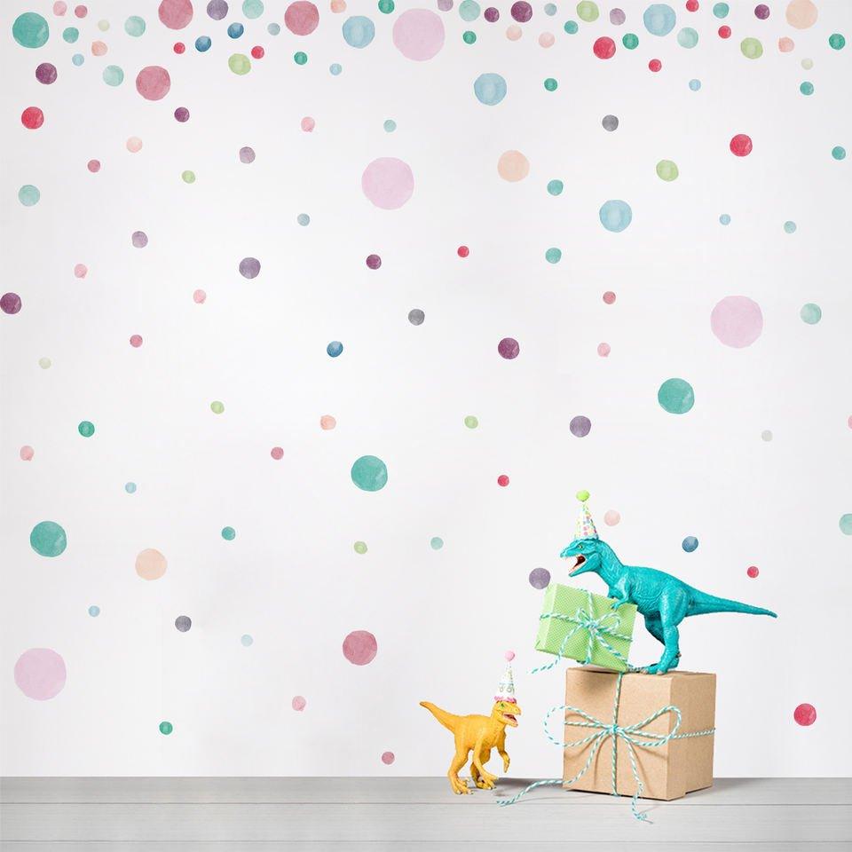 Watercolour Polka Dots Removable Wall Stickers - Fansee Australia