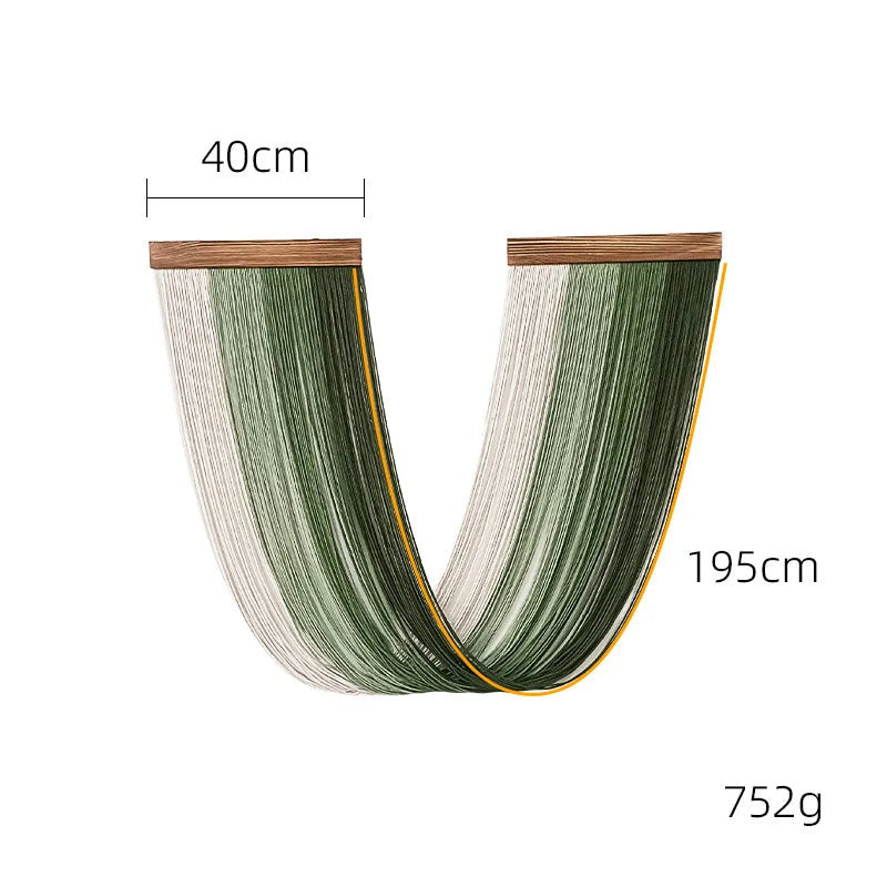 Sage Drift – Adjustable Boho Macrame Wall Art with Wooden Mounts