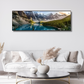 Tranquil Peaks – Panoramic Alpine Lake Canvas Print with Frame