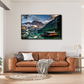 Lakeside Lodge – Framed Mountain Cabin Wall Art (75x100cm)