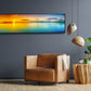 Coastal Glow – XL Horizontal Framed Sunset Wall Art (150x50cm)