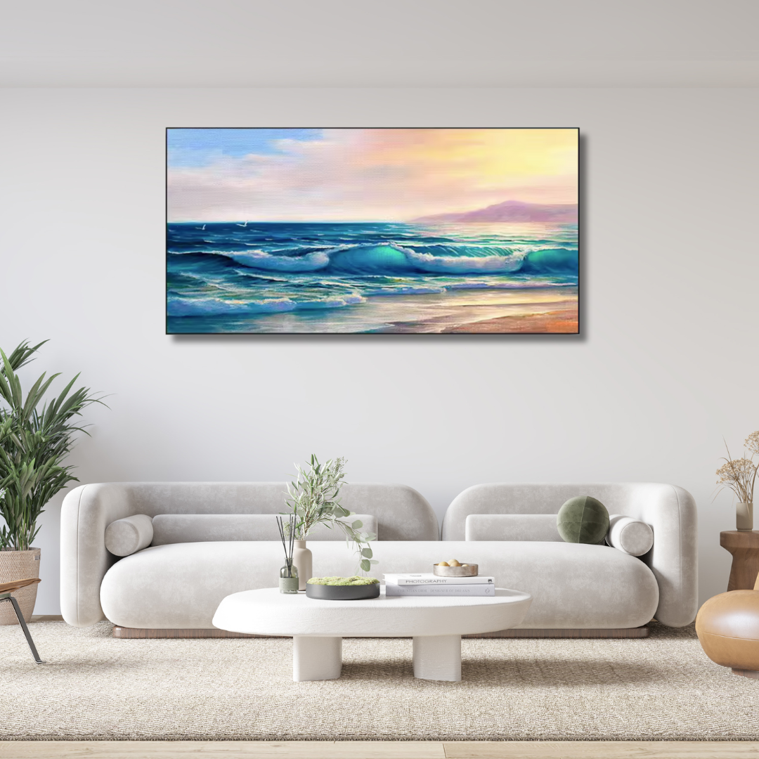 Surflight Serenity – Framed Ocean Wave Wall Art (70x100cm)
