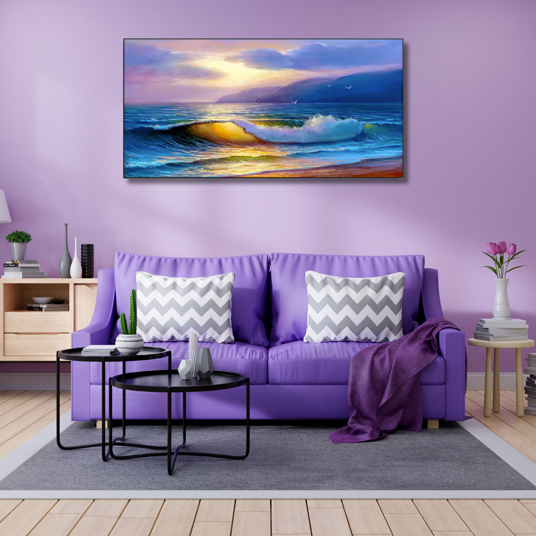 Surflight Serenity – Framed Ocean Wave Wall Art (70x100cm)