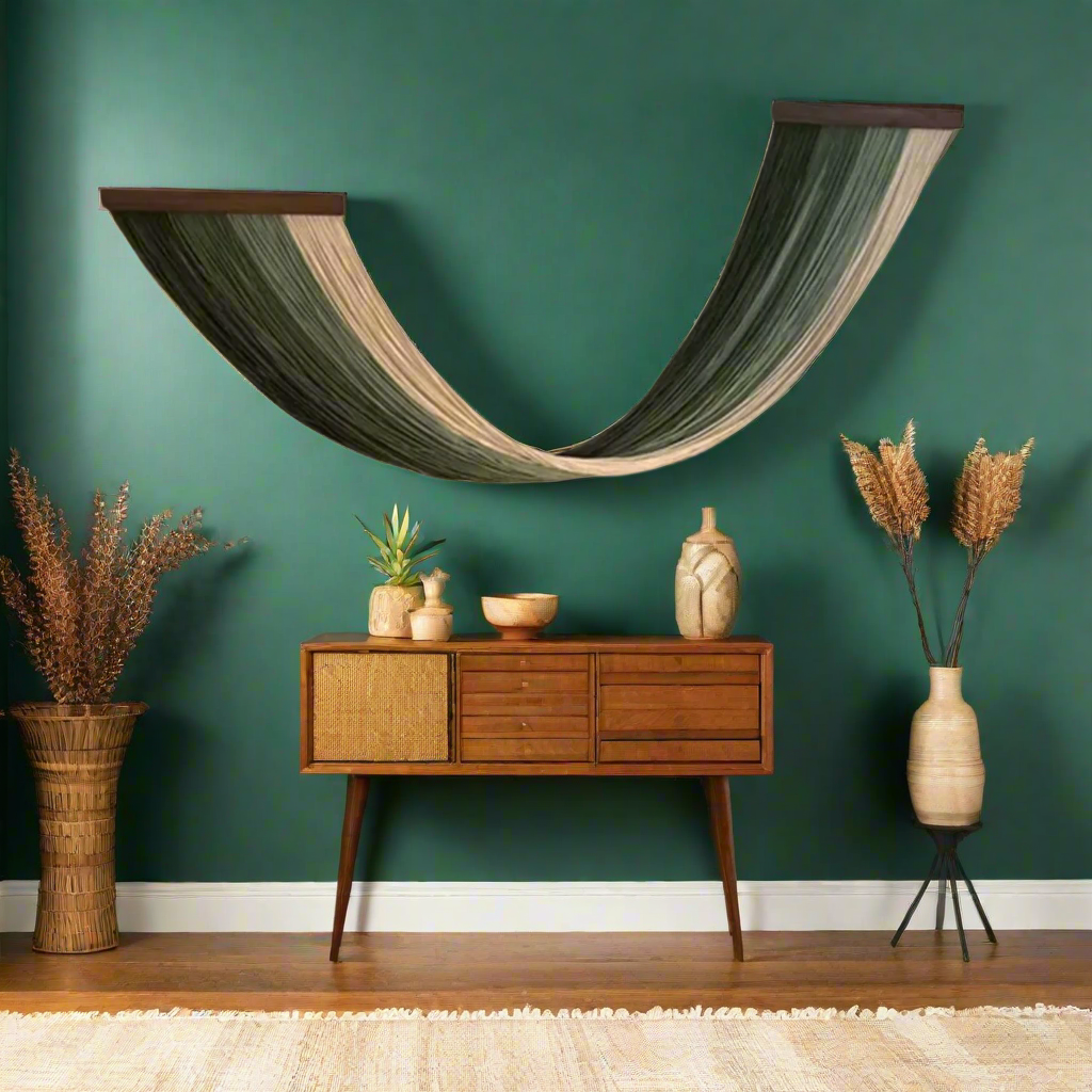 Sage Drift – Adjustable Boho Macrame Wall Art with Wooden Mounts