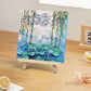 Impressionist Lotus DIY Textured Canvas Painting Kit – With Quartz Sand & Mini Easel