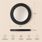 Obsidian Halo Round Wall Mirror – Contemporary Sculpted Statement Mirror