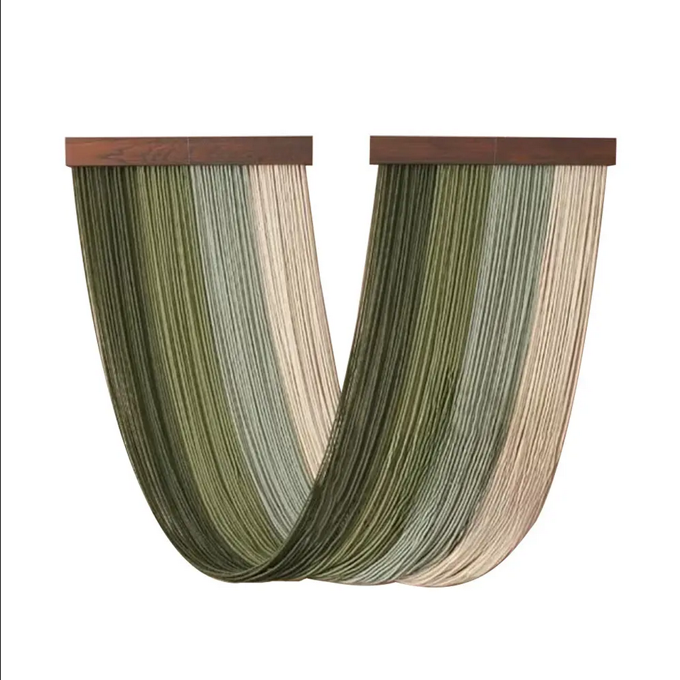 Sage Drift – Adjustable Boho Macrame Wall Art with Wooden Mounts