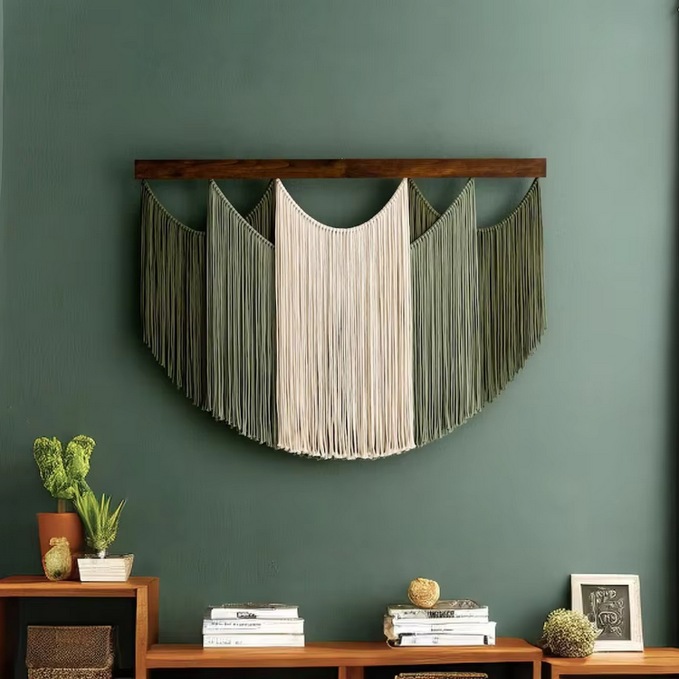The Forest Arch Macrame Tapestry: Large Half-Circle Wall Hanging