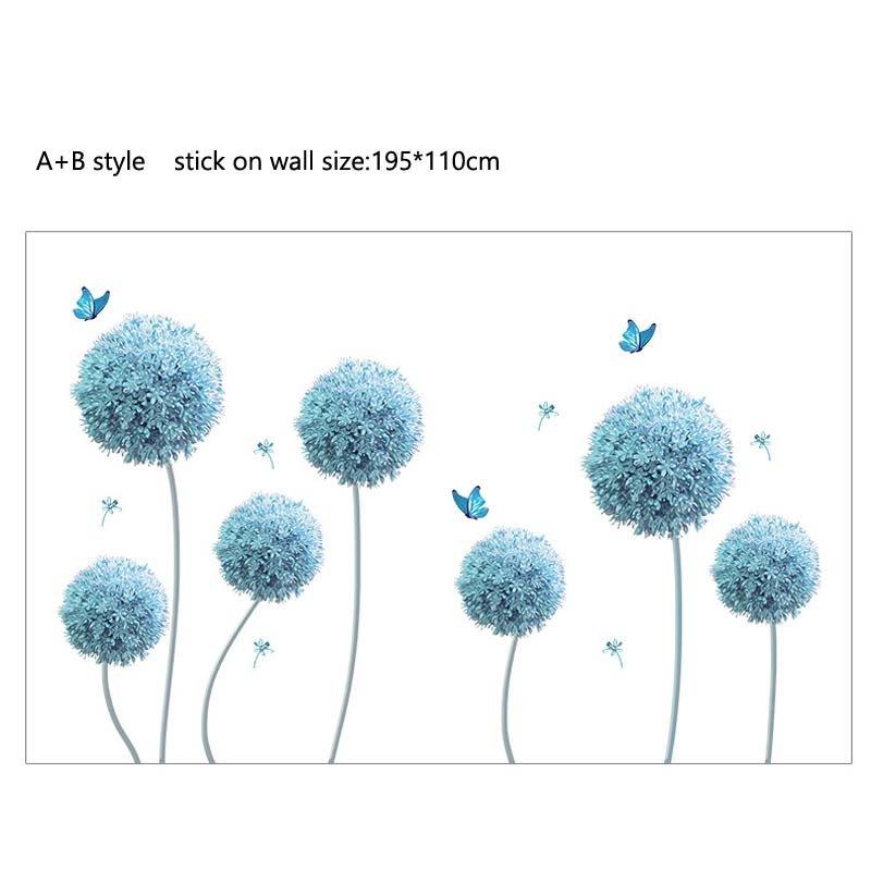 Blue Blossoms Dandelion Wal Decals - Fansee Australia