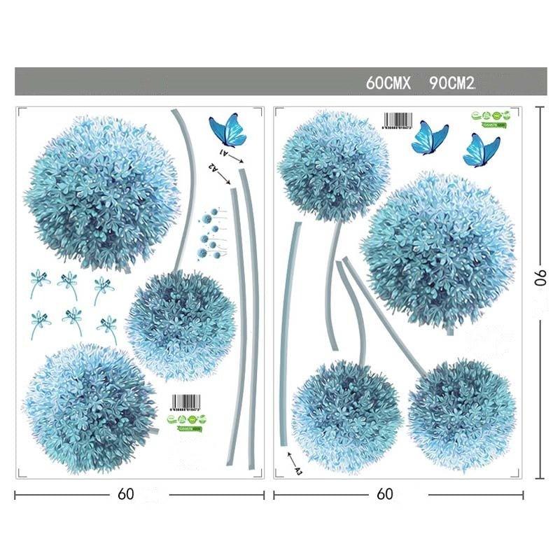 Blue Blossoms Dandelion Wal Decals - Fansee Australia