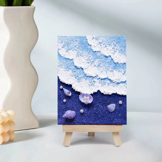 Blue Tides Shell Art – DIY Ocean Scene Kit - Art Wall Melbourne