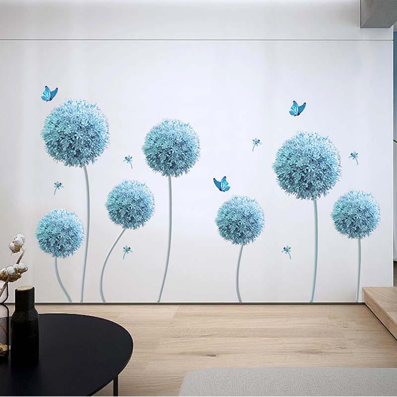 Blue Blossoms Dandelion Wal Decals - Fansee Australia