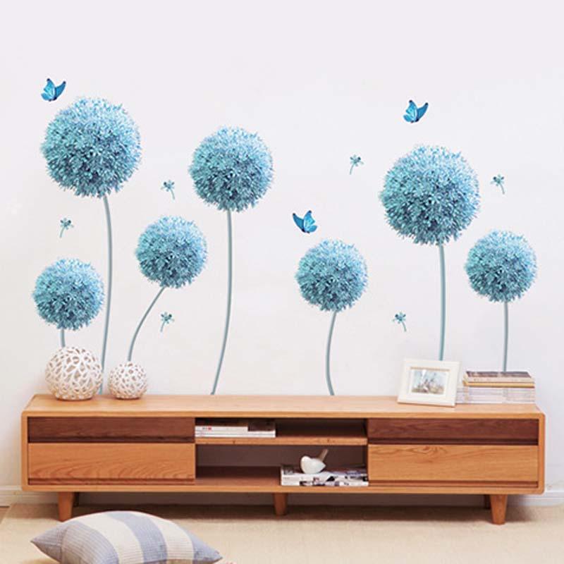 Blue Blossoms Dandelion Wal Decals - Fansee Australia