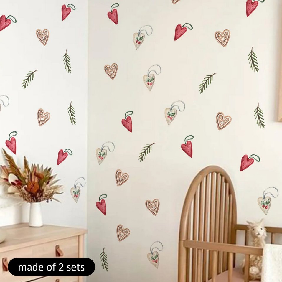 Christmas Present & Heart Wall Stickers for Kids' Nursery - Fansee Australia