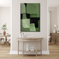 Concrete Canopy – Olive and Charcoal Abstract Artwork - Art Wall Melbourne