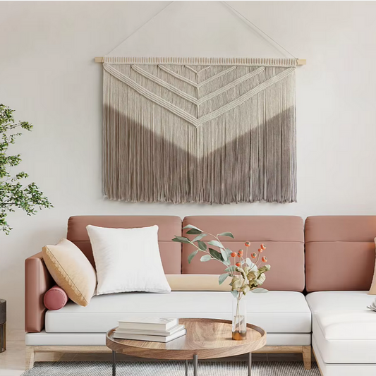 Desert Crest – Extra Large Geometric Macrame Wall Art - Art Wall Melbourne