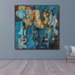 Echoes of Form – Blue Abstract Cubist Painting - Art Wall Melbourne