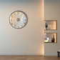 Elegant Abalone & Gold Wall Clock – 36cm Coastal Luxe Decor Statement - Art Wall Melbourne