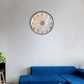 Elegant Abalone & Gold Wall Clock – 36cm Coastal Luxe Decor Statement - Art Wall Melbourne