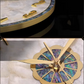 Elegant Abalone & Gold Wall Clock – 36cm Coastal Luxe Decor Statement - Art Wall Melbourne