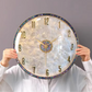 Elegant Abalone & Gold Wall Clock – 36cm Coastal Luxe Decor Statement - Art Wall Melbourne