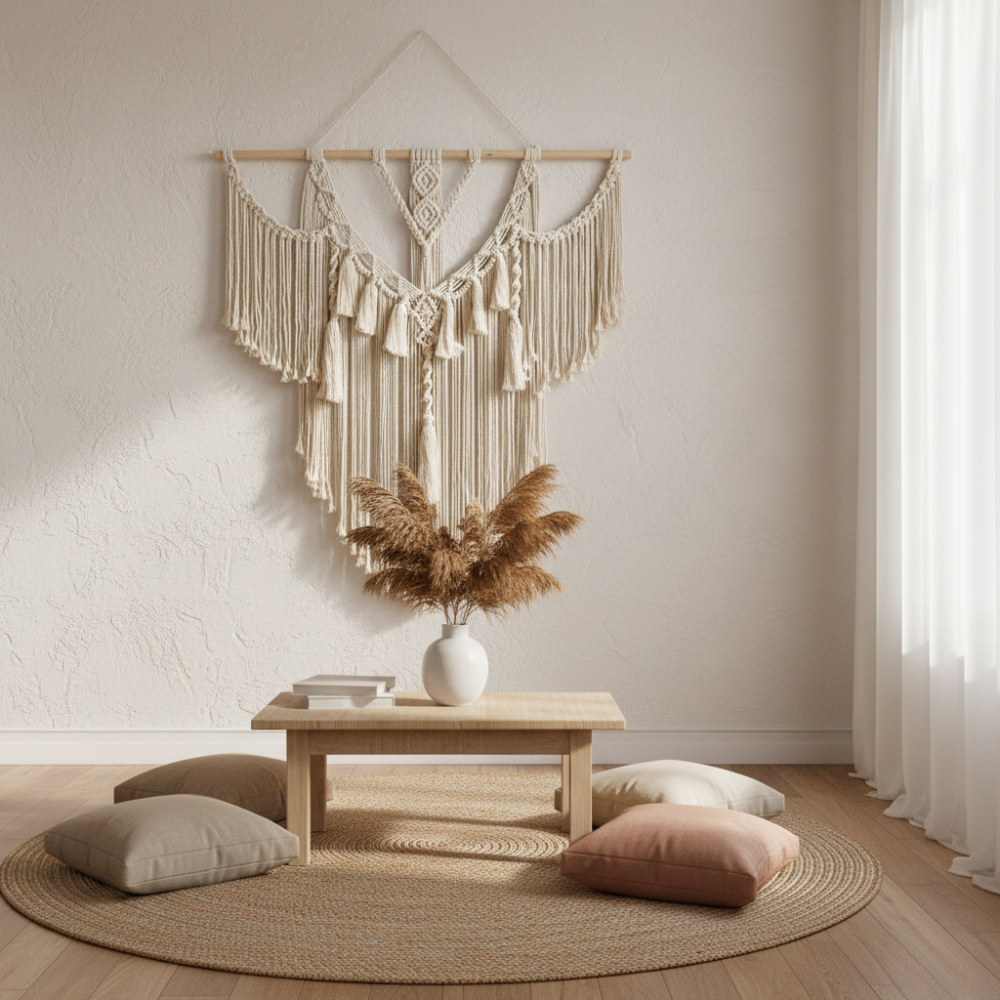 Extra Large Handwoven Boho Tassel Macrame Wall Hanging - Art Wall Melbourne